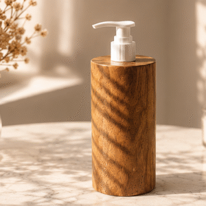 Round Wooden Soap Dispenser
