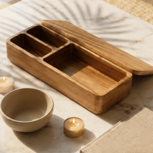 Square Wooden Lunch Box