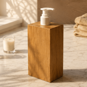 Square Wooden Soap Dispenser
